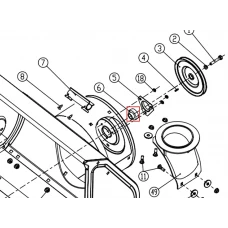 Rulment SB204 freza zapada RURIS Parang 604, pozitia 6, cod ps604-2-06