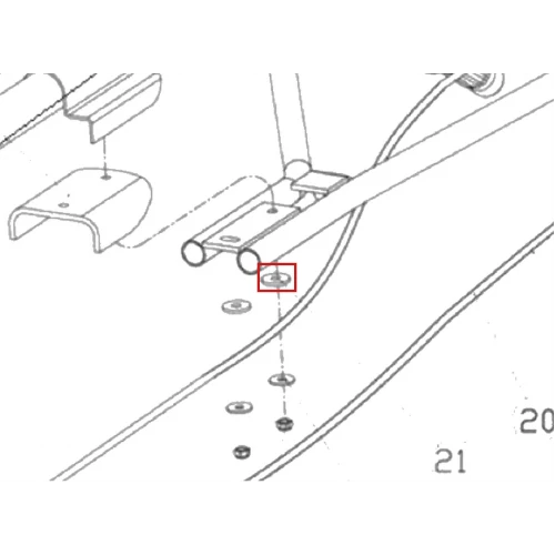 Saiba cauciuc RURIS DAC 777K, piesa motocositoare, plansa 1 pozitia 21, cod ps777k-21