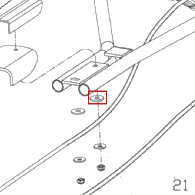 Saiba cauciuc RURIS DAC 777K motocositoare, pozitia 21 plansa 1 a masinii