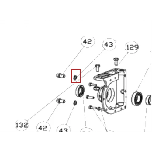 Saiba etansare RURIS DAC 777K, piesa motocositoare, plansa 2 pozitia 43, cod ps777k-43