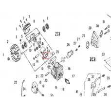 Segment motoferastrau RURIS 142, pozitia 15, cod ps142-1-15