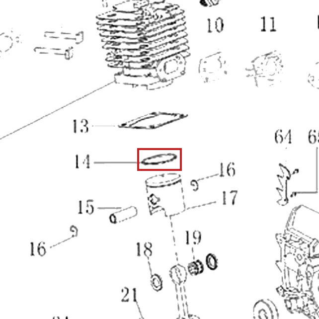 Segment motoferastrau RURIS DAC 401S, pozitia 14 plansa 2