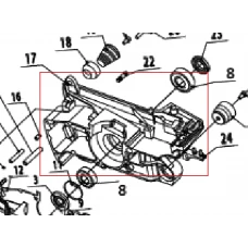 Semicarter dreapta motoferastrau DAC 456/506, pozitia A17, cod ps455-a17
