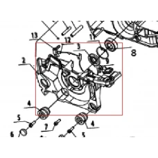 Semicarter stanga motoferastrau DAC 456/506, pozitia A02, cod ps455-a02
