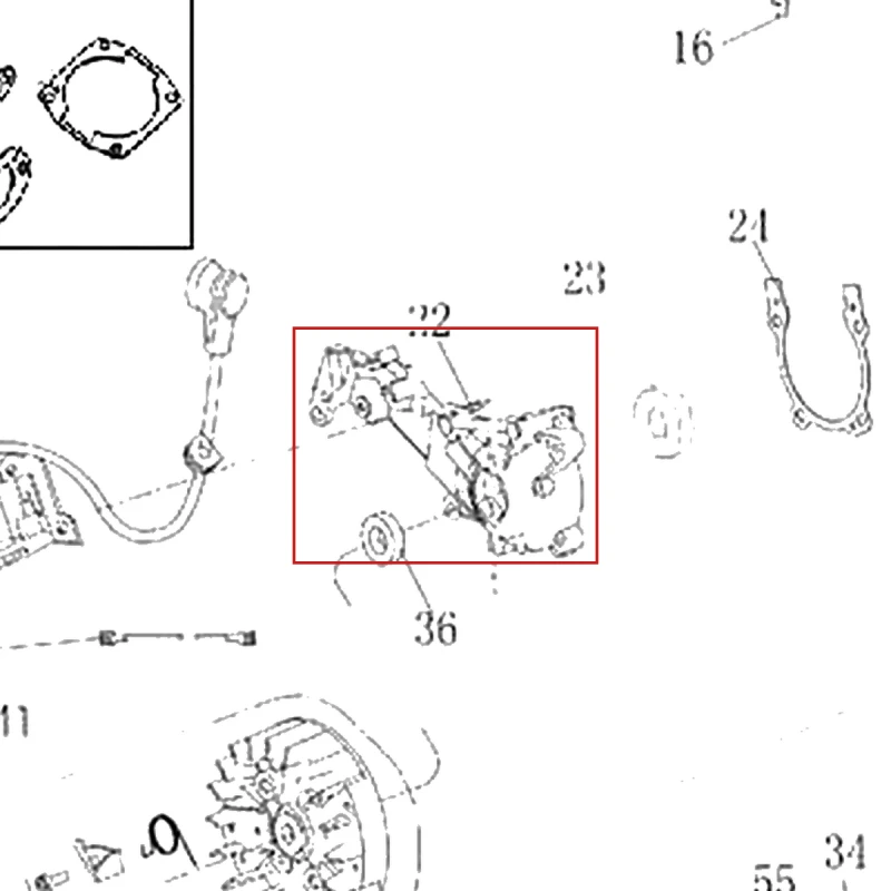 Semicarter stang motoferastrau RURIS DAC 401S, pozitia 22 plansa 2