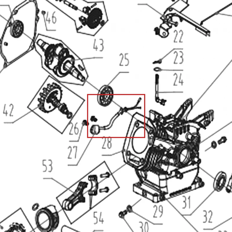Senzor ulei motor motocultor RURIS 731K, pozitia 27 pe plansa