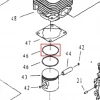 Set segmenti motoburghiu RURIS TT10, pozitia 46 pe plansa