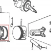 Set segmenti motor scarificator gazon RURIS RXH999, pozitia 1 plansa 11