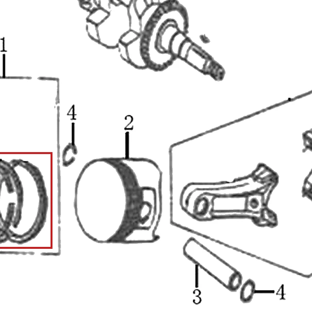 Set segmenti motor scarificator gazon RURIS RXH999, pozitia 1 plansa 11