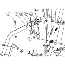 Siguranta bolt freza zapada RURIS Himalaya 602, pozitia 7, cod ps602-4-07