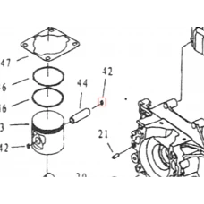 Siguranta bolt piston motoburghiu RURIS TT10, pozitia 42, cod pstt10-1-42
