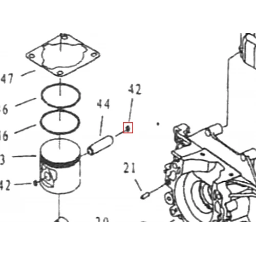 Siguranta bolt piston motoburghiu RURIS TT10, pozitia 42, cod pstt10-1-42
