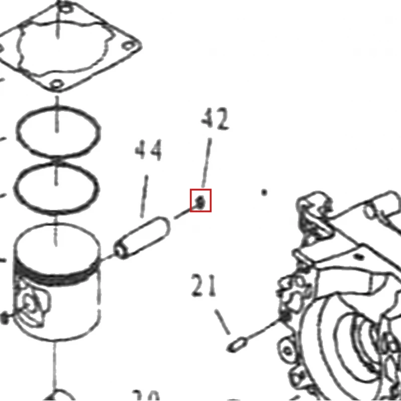 Siguranta bolt piston motoburghiu RURIS TT10, pozitia 42 pe plansa