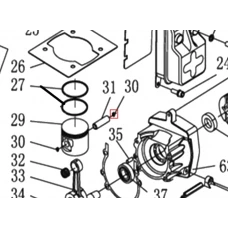 Siguranta bolt piston motoburghiu RURIS TT14, pozitia 30, cod pstt14-1-30