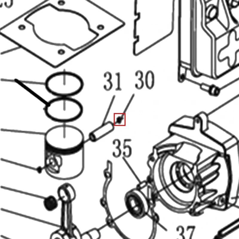 Siguranta bolt piston motoburghiu RURIS TT14, pozitia 30 pe plansa