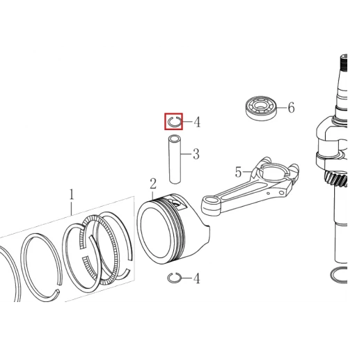Siguranta bolt RURIS DAC 777K motocositoare, motor Loncin 4 timpi, cod ps777k-4-4