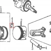 Siguranta bolt motor scarificator gazon RURIS RXH999, pozitia 4 plansa 11