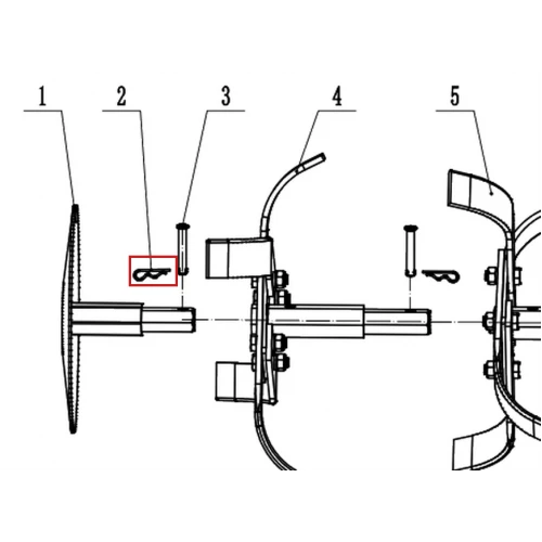Siguranta RURIS DAC 185 motosapatoare, piesa motocultor, plansa 8 pozitia 2, cod psdac185-8-2