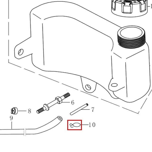Siguranta RURIS DAC 777K motocositoare, pozitia 10 plansa 12 a motorului