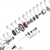 Simering B 25x40x7 RURIS ps815-6-15, pozitia 15 plansa 6