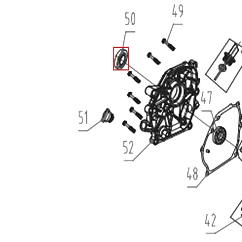 Simering motor motocultor RURIS 731K, pozitia 50 pe plansa