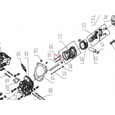 Supapa evacuare motor motocultor RURIS 731K, pozitia 60, cod ps731k-3-60