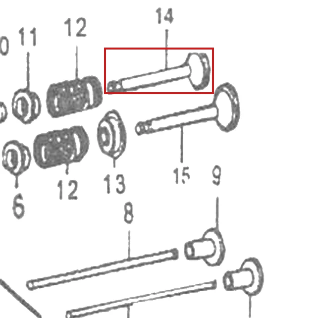 Supapa evacuare motor scarificator gazon RURIS RXH999, pozitia 14 plansa 12