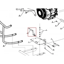 Suport aripa fata dreapta motocultor RURIS 918, pozitia 3, cod ps918-1-3