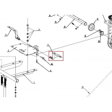 Suport aripa fata stanga motocultor RURIS 918, pozitia 5, cod ps918-1-5