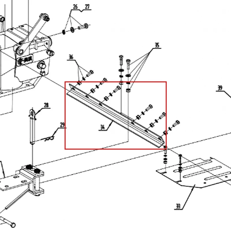 Suport aripi motocultor RURIS 918, pozitia 34 pe plansa