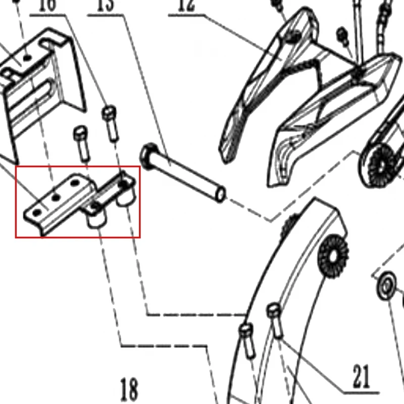 Suport cablu motosapa RURIS 650/651KSD, pozitia 17 pe plansa