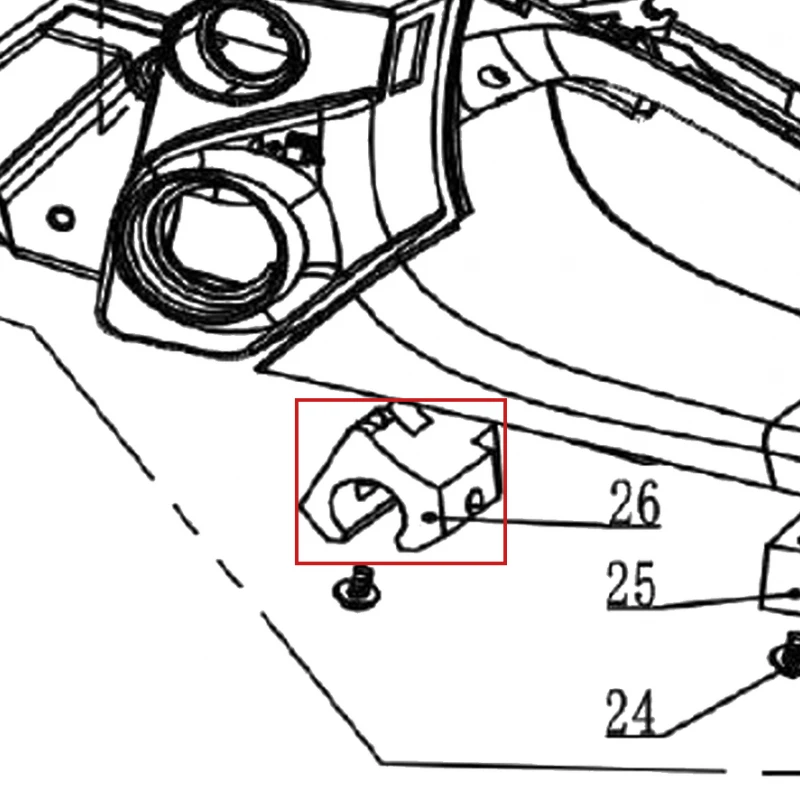 Suport cheie motoferastrau RURIS 367/492/512, pozitia C26 pe plansa