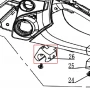 Suport cheie motoferastrau RURIS 367/492/512, pozitia C26, cod ps367-c26