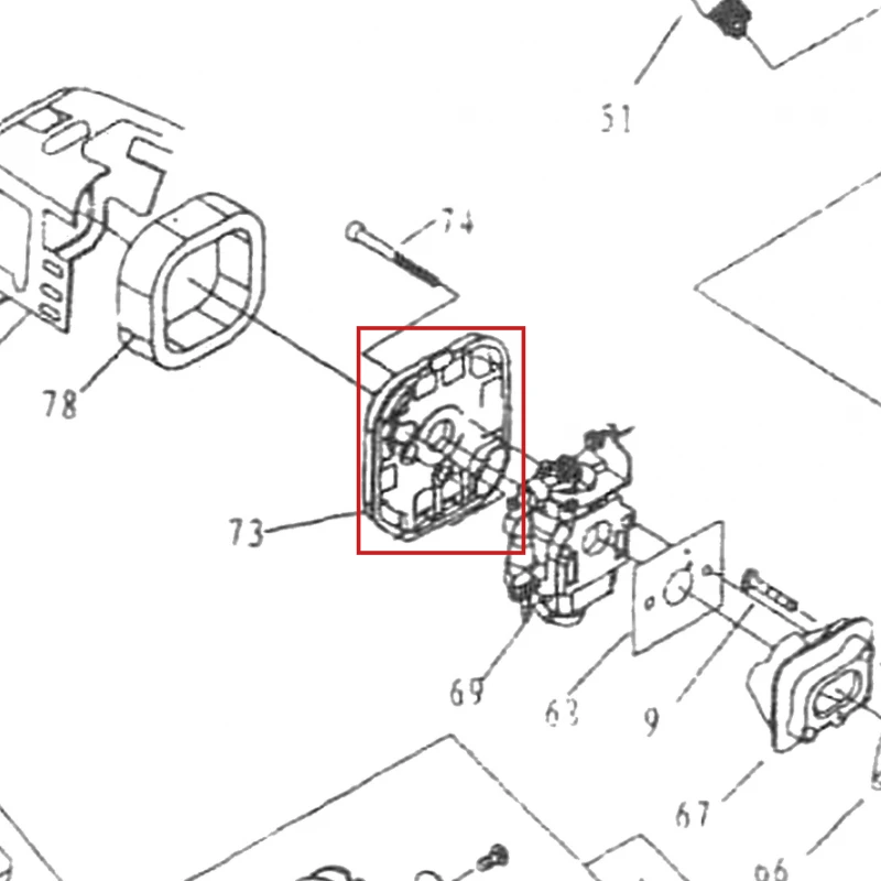 Suport filtru aer motoburghiu RURIS TT10, pozitia 73 pe plansa