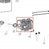 Suport filtru aer pentru masina de tuns gazon RURIS DAC 100XL, pozitia 39 pe plansa motorului