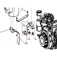 Suport inferior capota motosapa RURIS 1001KSD, pozitia 16, cod ps1001ksd-1-16