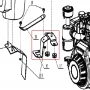 Suport inferior capota motosapa RURIS 1001KSD, pozitia 16, cod ps1001ksd-1-16