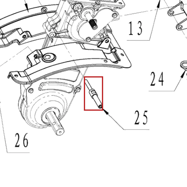 Suport RURIS DAC 6500K motosapa, pozitia 25 plansa 3