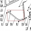 Suport picior motosapa RURIS 5800R, pozitia 14 pe plansa