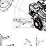 Suport fata capota motocultor RURIS 918, pozitia 68, cod ps918-1-68
