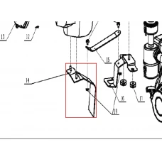 Suport superior capota motosapa RURIS 1001KSD, pozitia 14, cod ps1001ksd-1-14