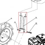 Suport superior capota motocultor RURIS 918, pozitia 70, cod ps918-1-70