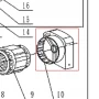Suport superior generator curent RURIS R-Power GE 5000, pozitia 10, cod psrp5000-2-10