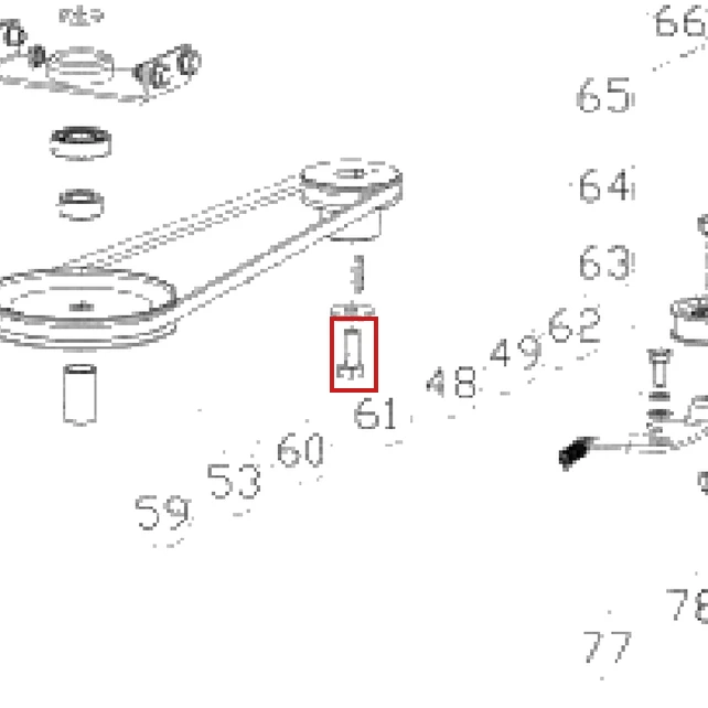 Surub 5/16UNF24 RURIS DAC 777K motocositoare, pozitia 60 plansa 3 a masinii