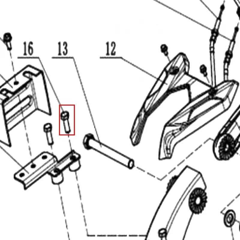 Surub M10x30 motosapa RURIS 650/651KSD, pozitia 16 pe plansa