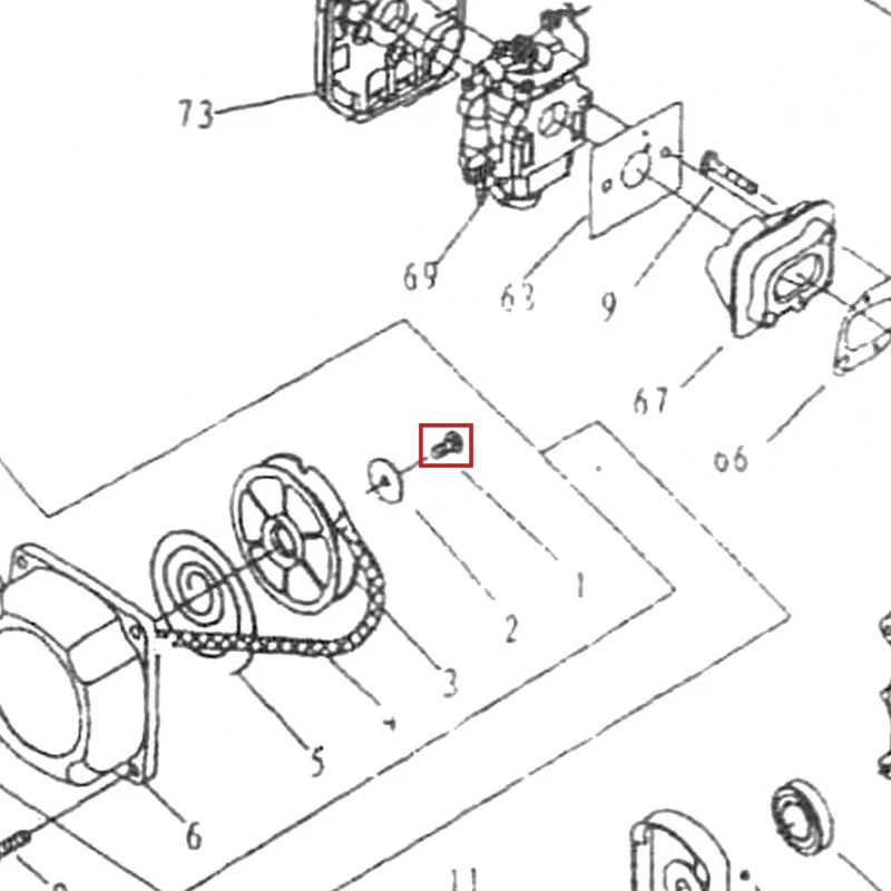 Surub M5x12 motoburghiu RURIS TT10, pozitia 1 pe plansa