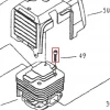 Surub M5x18 motoburghiu RURIS TT10, pozitia 49 pe plansa