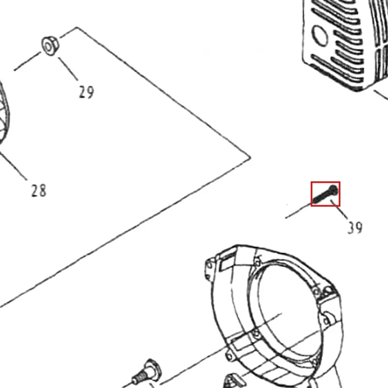 Surub M5x20 motoburghiu RURIS TT10, pozitia 39 pe plansa