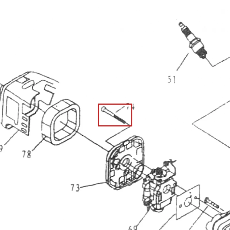 Surub M5x50 motoburghiu RURIS TT10, pozitia 74 pe plansa