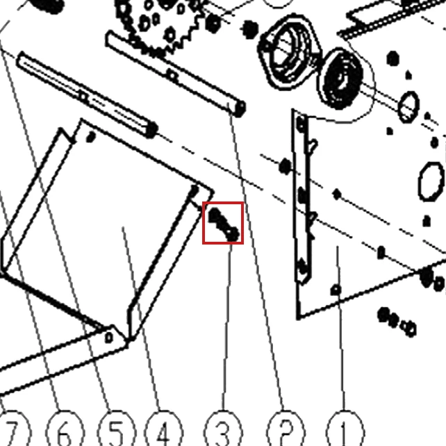 Surub M6x12 freza zapada RURIS Everest 603, pozitia 3 pe plansa